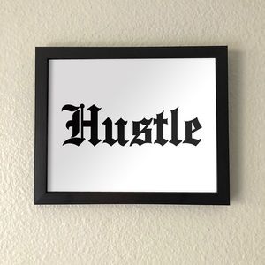 Hustle Motivational Wall Art